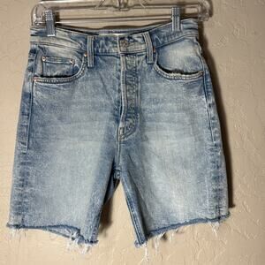 Mother superior 6” the tripper cutoff fray Jean shorts in skating on thin ice